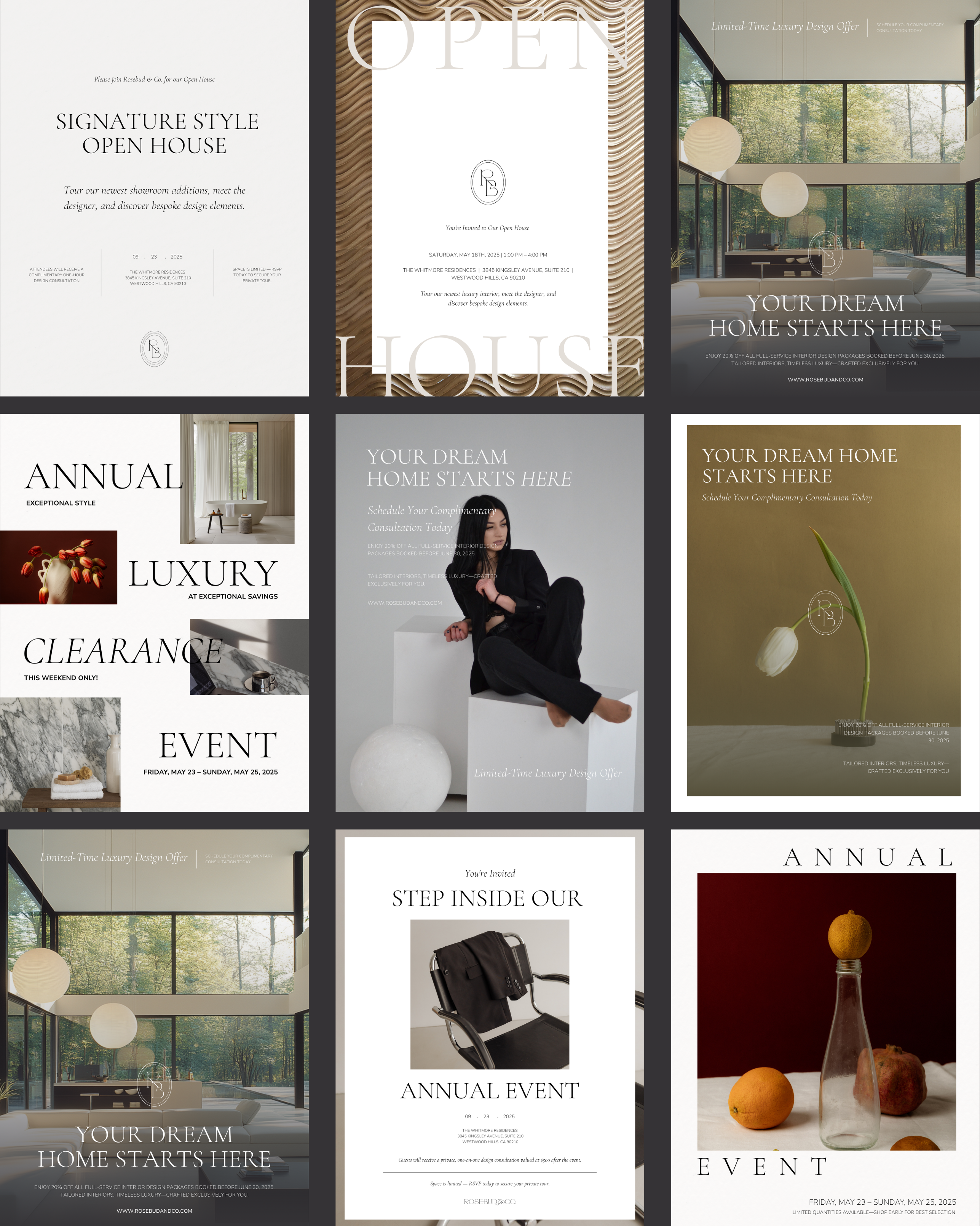 Interior Design Flyer Template Collection | Saint – Bloom by Rosebud