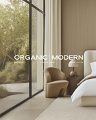 Organic Modern interior stock image featuring natural textures, warm neutral tones, and sculptural minimalist design—crafted for luxury interior designers and creative brands.