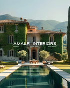 Amalfi Coast interior stock image featuring luxury coastal-inspired spaces with natural textures, soft light, and refined details—created for interior designers and creative brands.
