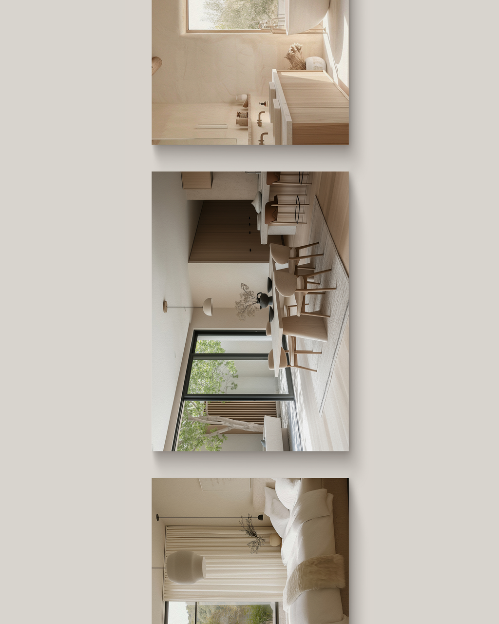 Neutral Tones interior stock image featuring soft beige, ivory, and greige palettes with refined minimalist design—crafted for interior designers and creative brands.
