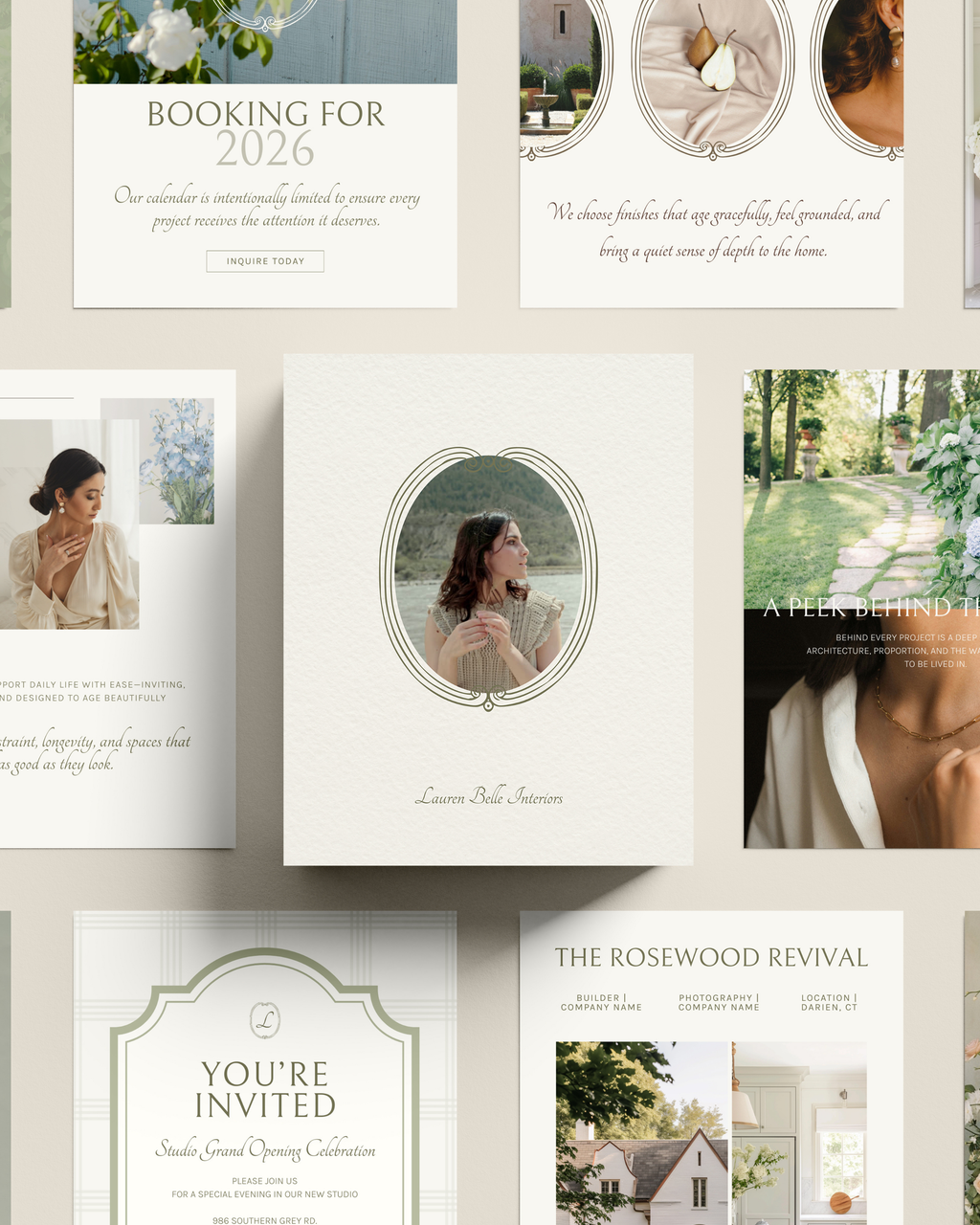 Luxury Interior Designer Social Media Templates | Lauren Belle Canva ...