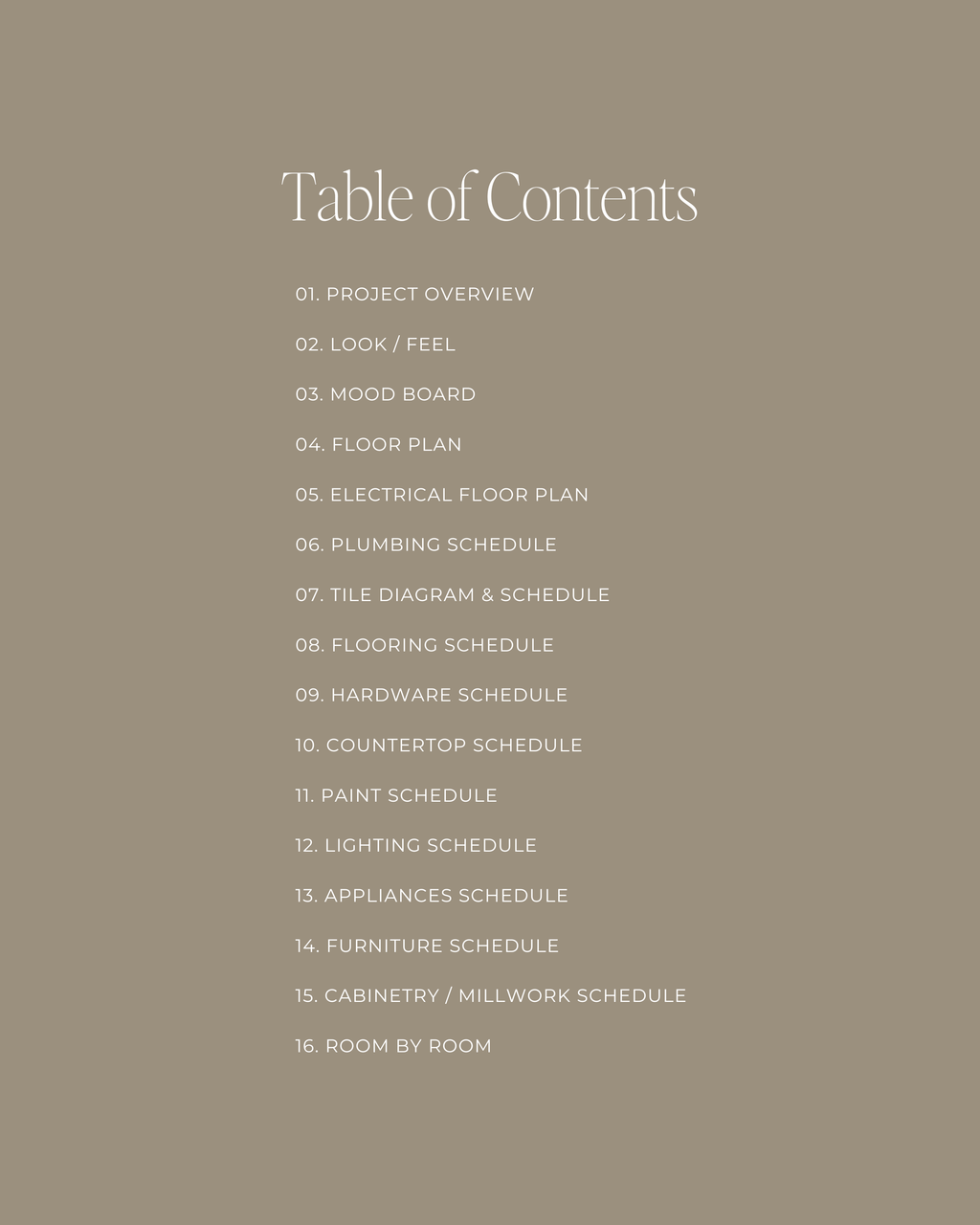 Ffe Spec Book Interior Design Spec Book & FFE Schedule Template | Professional Canva ...