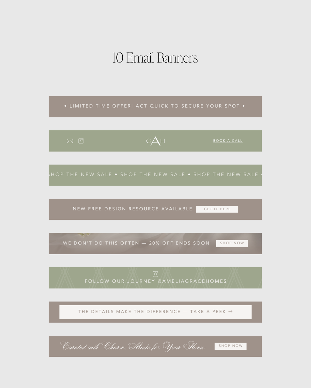 Interior designer email template bundle in Canva featuring neutral, modern layouts for marketing and client communication—crafted for luxury interior designers.