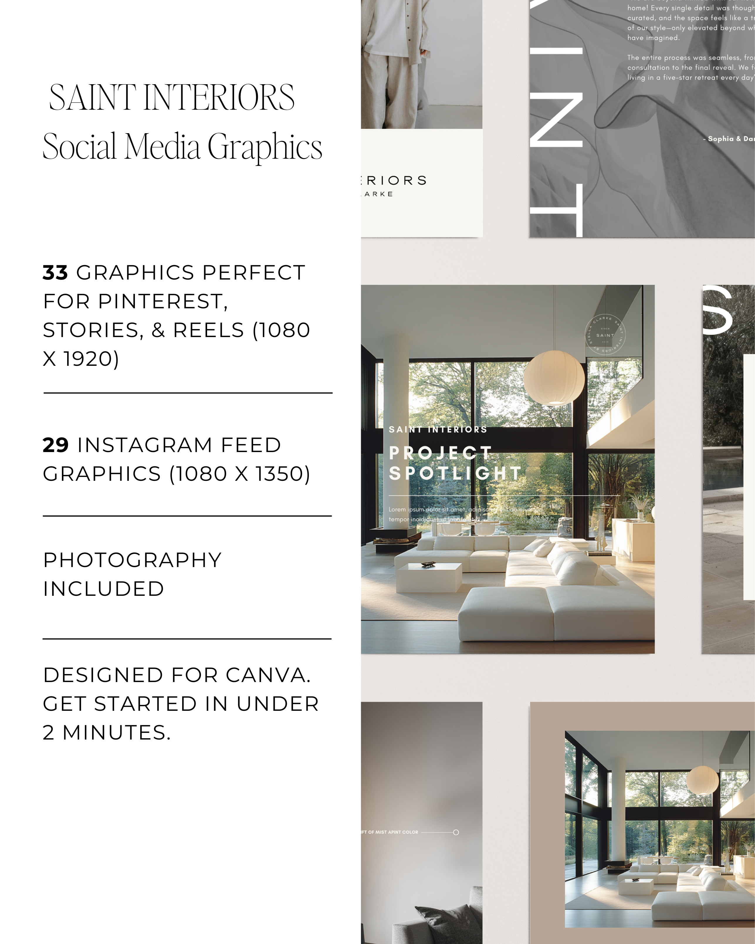 Luxury Interior Designer Social Media Templates | Canva Instagram ...