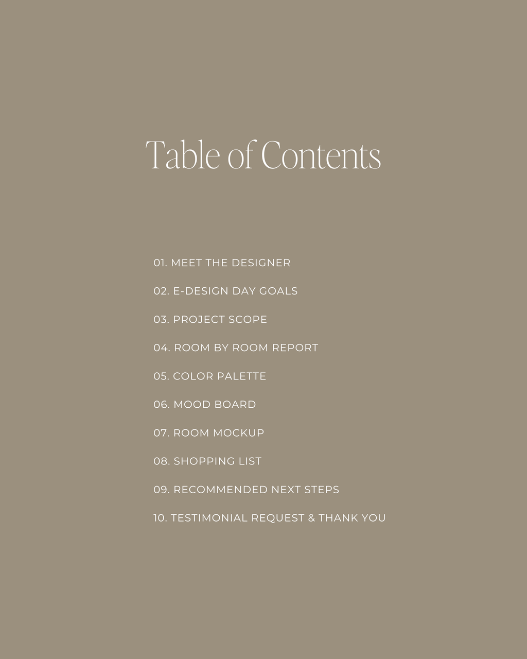 Virtual Design Meeting Report Canva template featuring customizable layouts for color palettes, mood boards, shopping lists, and project reports—crafted for luxury interior designers.