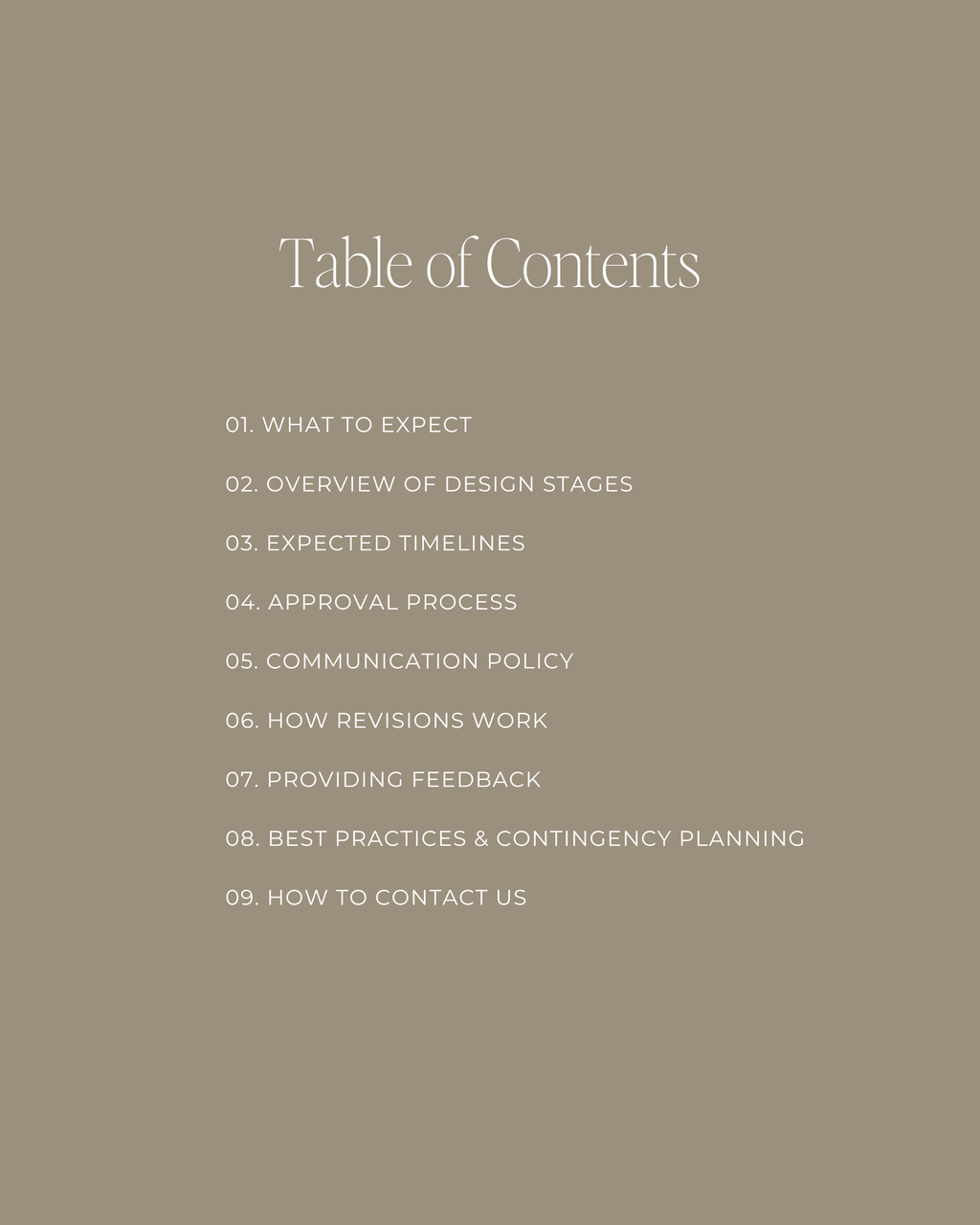 Interior Design Expectations Guide Template | Luxury Client Experience ...