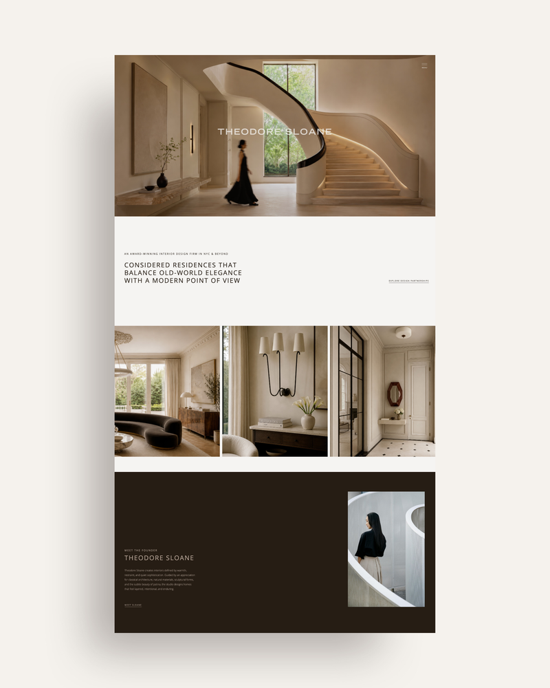 Theodore Sloane | Showit Website Template